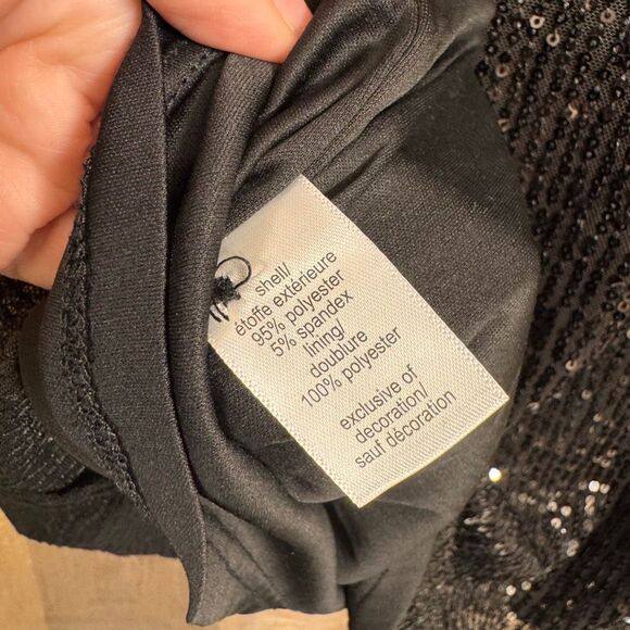 Maurice’s Edgely Black Sequin Short Sleeve Blouse Shirt 2X NWT - Picture 6 of 7